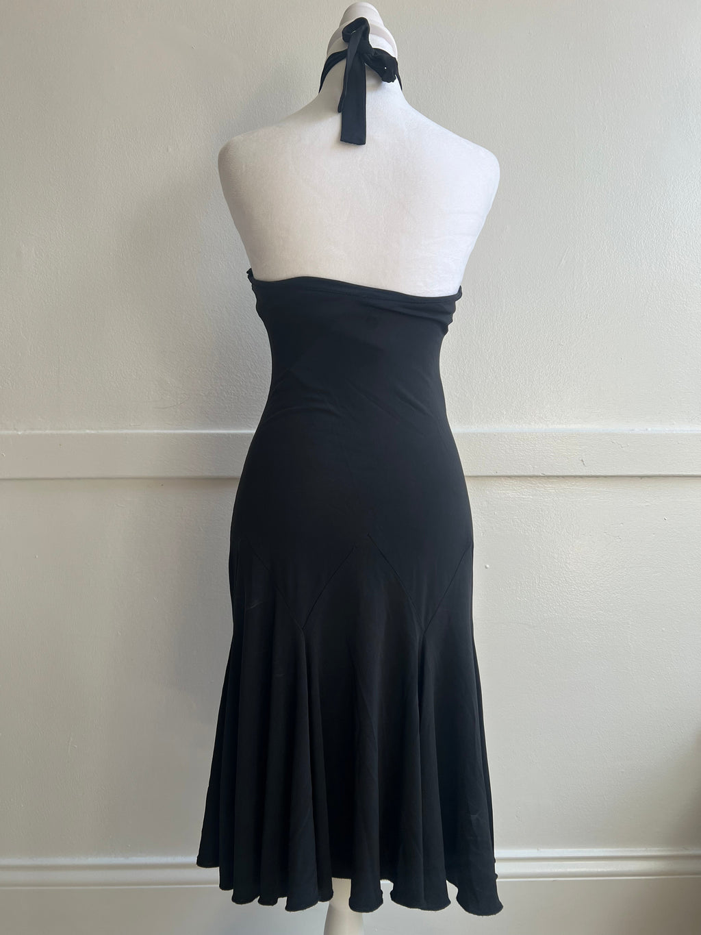 Vintage Italian Designer Halter Neck Dress (S/M)