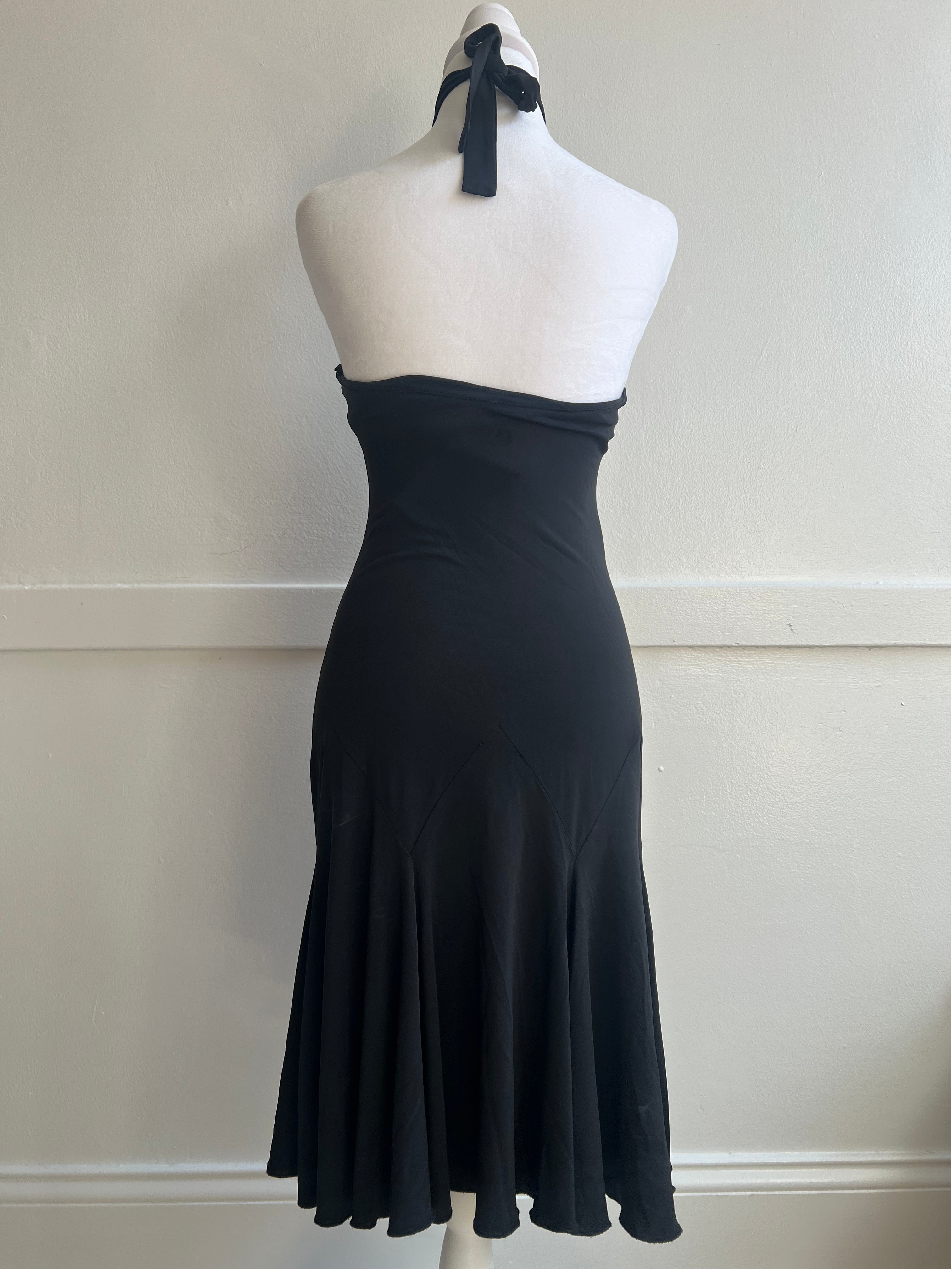 Vintage Italian Designer Halter Neck Dress (S/M)