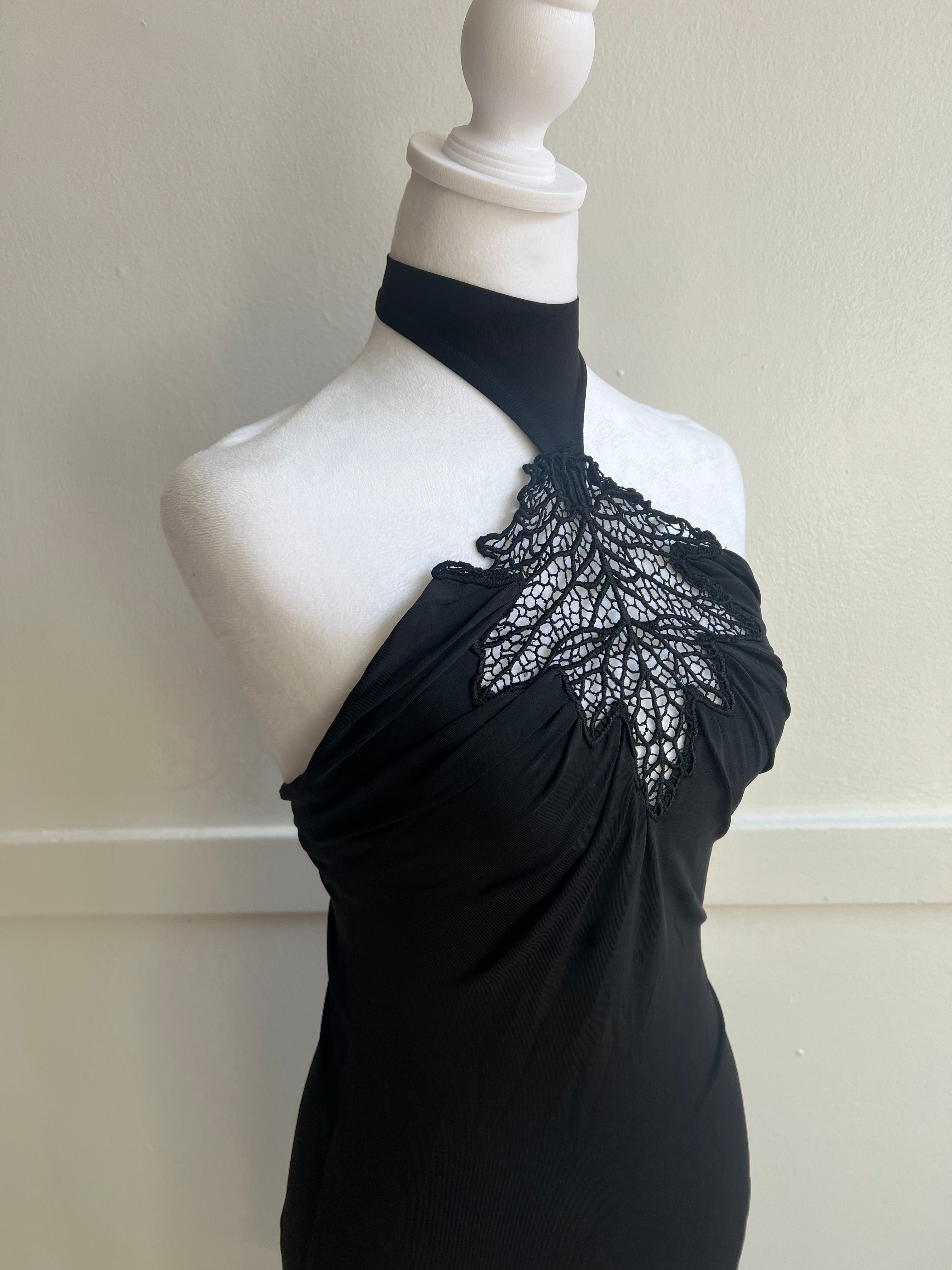 Vintage Italian Designer Halter Neck Dress (S/M)