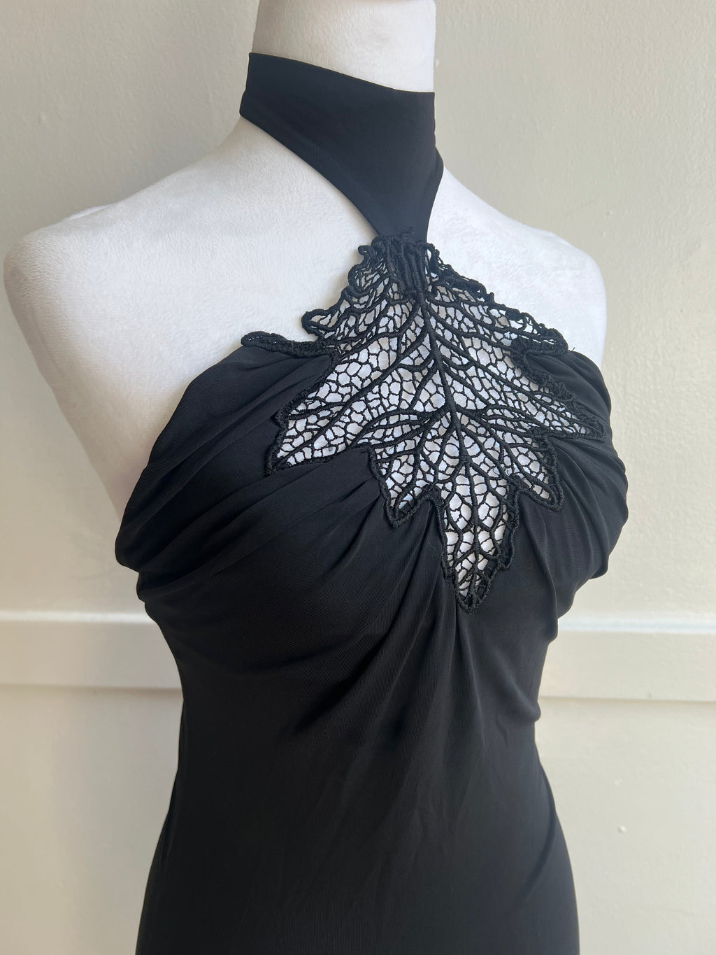 Vintage Italian Designer Halter Neck Dress (S/M)