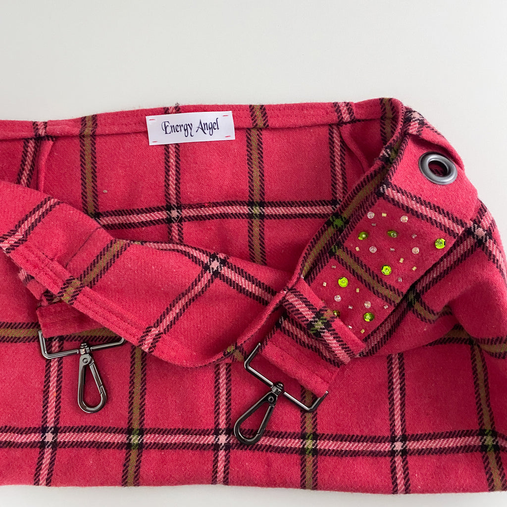 Pink & Lime Plaid Micro Mini Skirt (S)