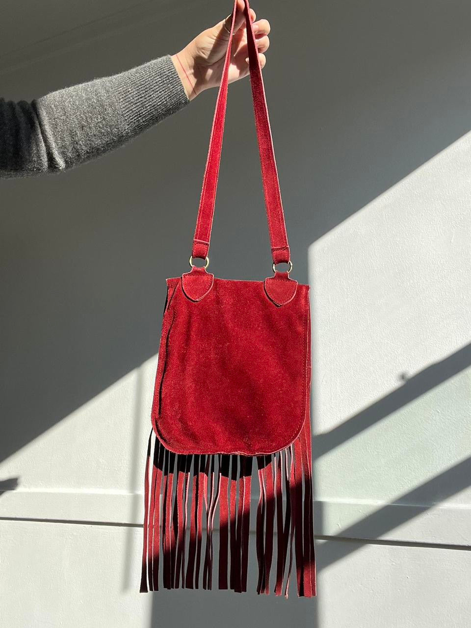Vintage Dolce & Gabbana Jr Fringe Suede Shoulder Bag