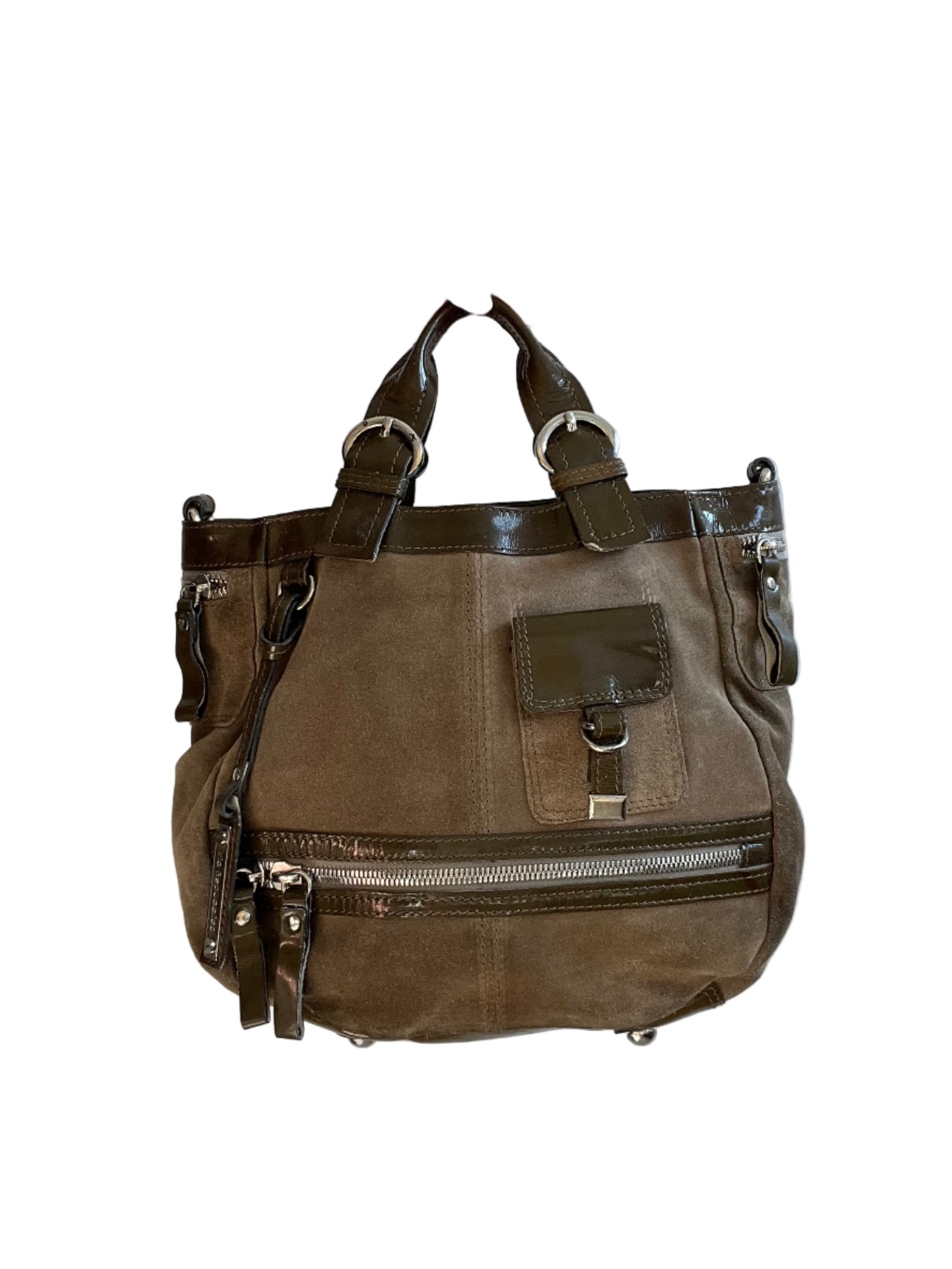 Vintage Italian Designer Suede Hand Bag