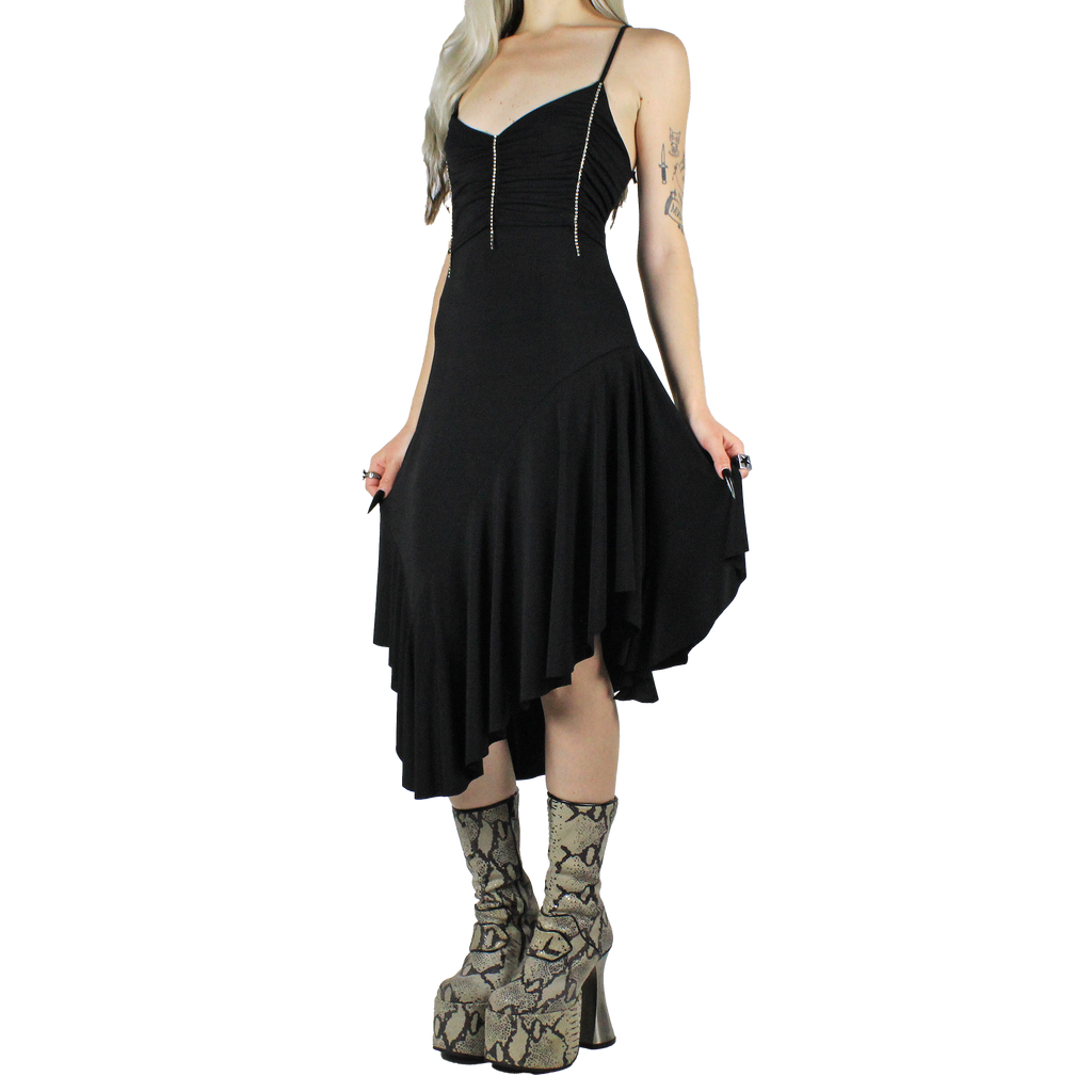 Euro Vintage Asymmetric Dress (S)