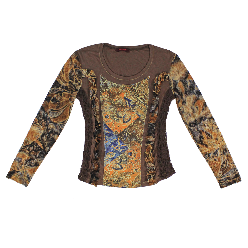 Italian Vintage Lace / Mesh Top (XS/S)