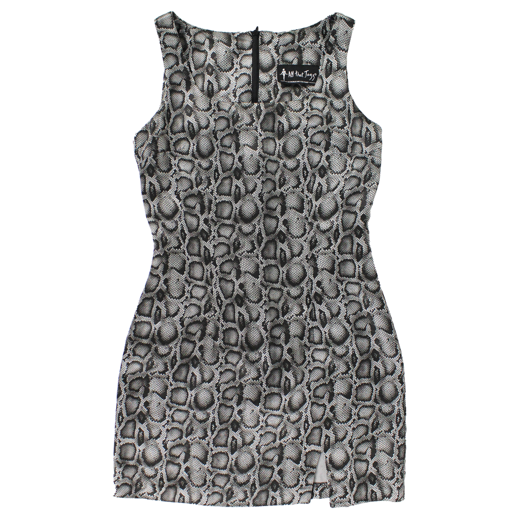 90s Snakeskin Mini Dress (XS)