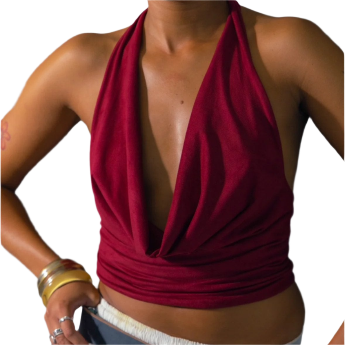 Red Suede Halter (XS-XL)