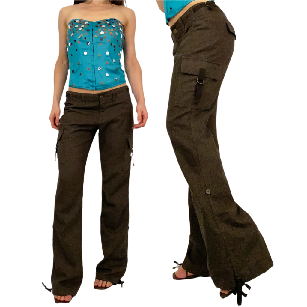 Chocolate Wool Cargo Pants (XS)