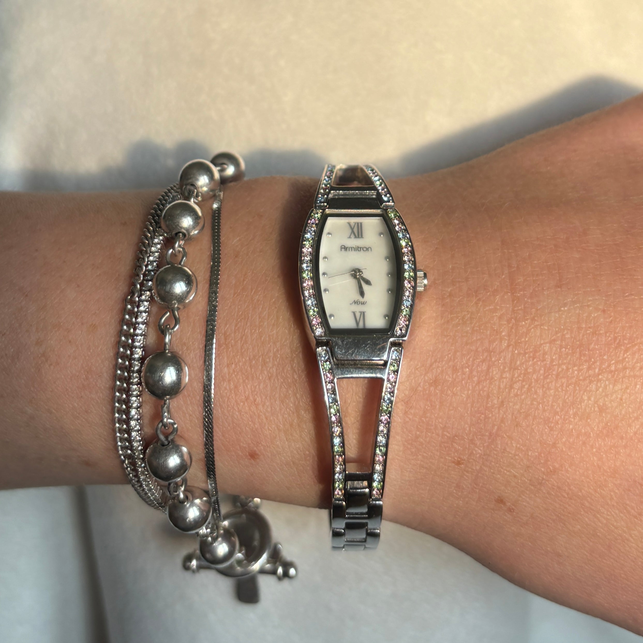 Y2K Pastel & Pearl Gem Watch