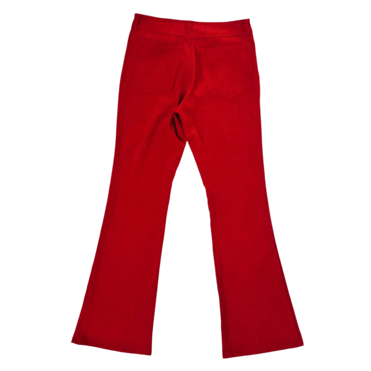 Cherry Red Velvety Flare Pants (S/M)