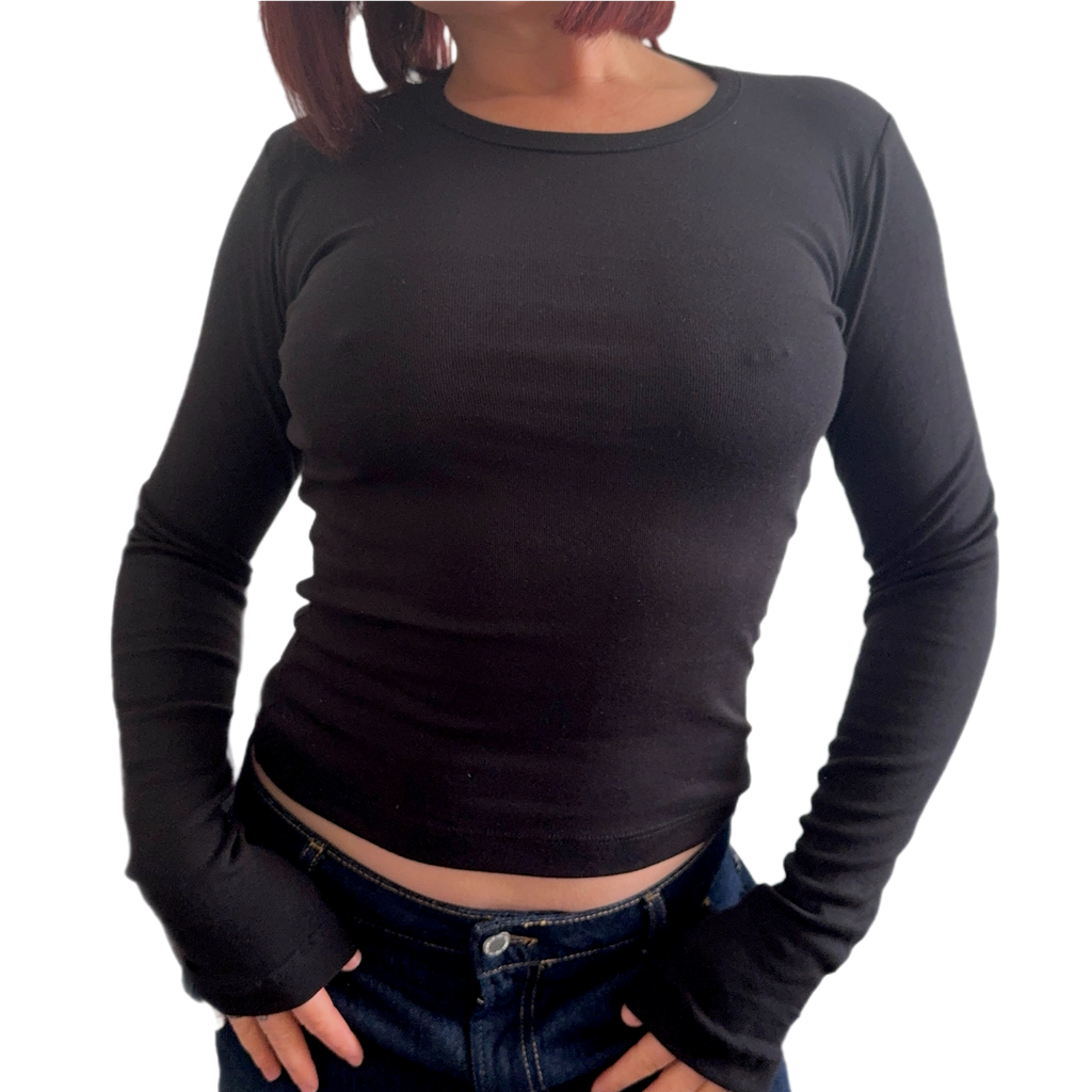 The Black Logo Long Sleeve (XS-2X)