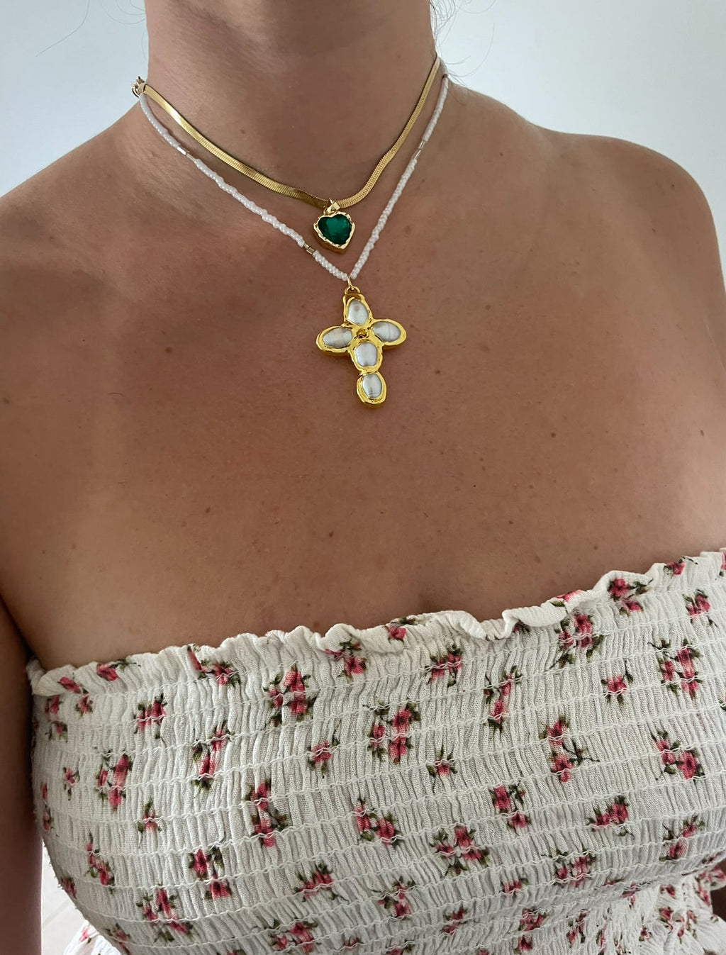 Pearl Cross Necklace