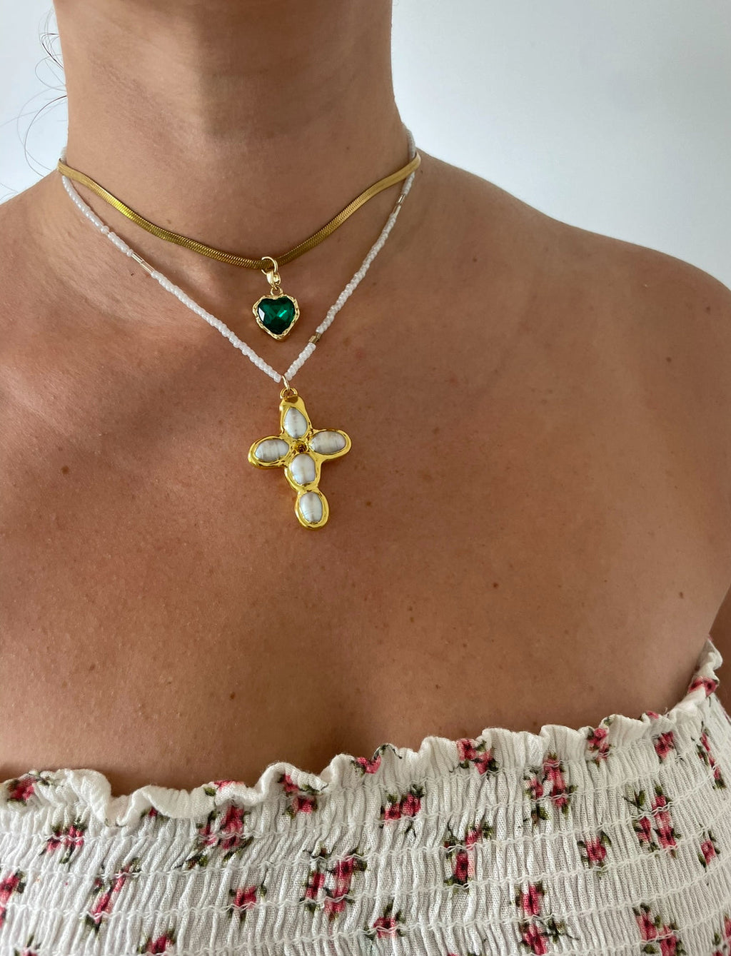 Pearl Cross Necklace
