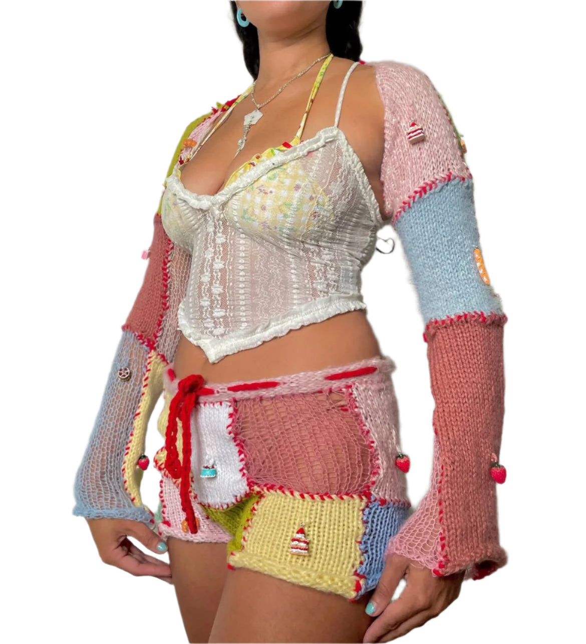 Cupcake Patchwork Shorts (XS-XL)