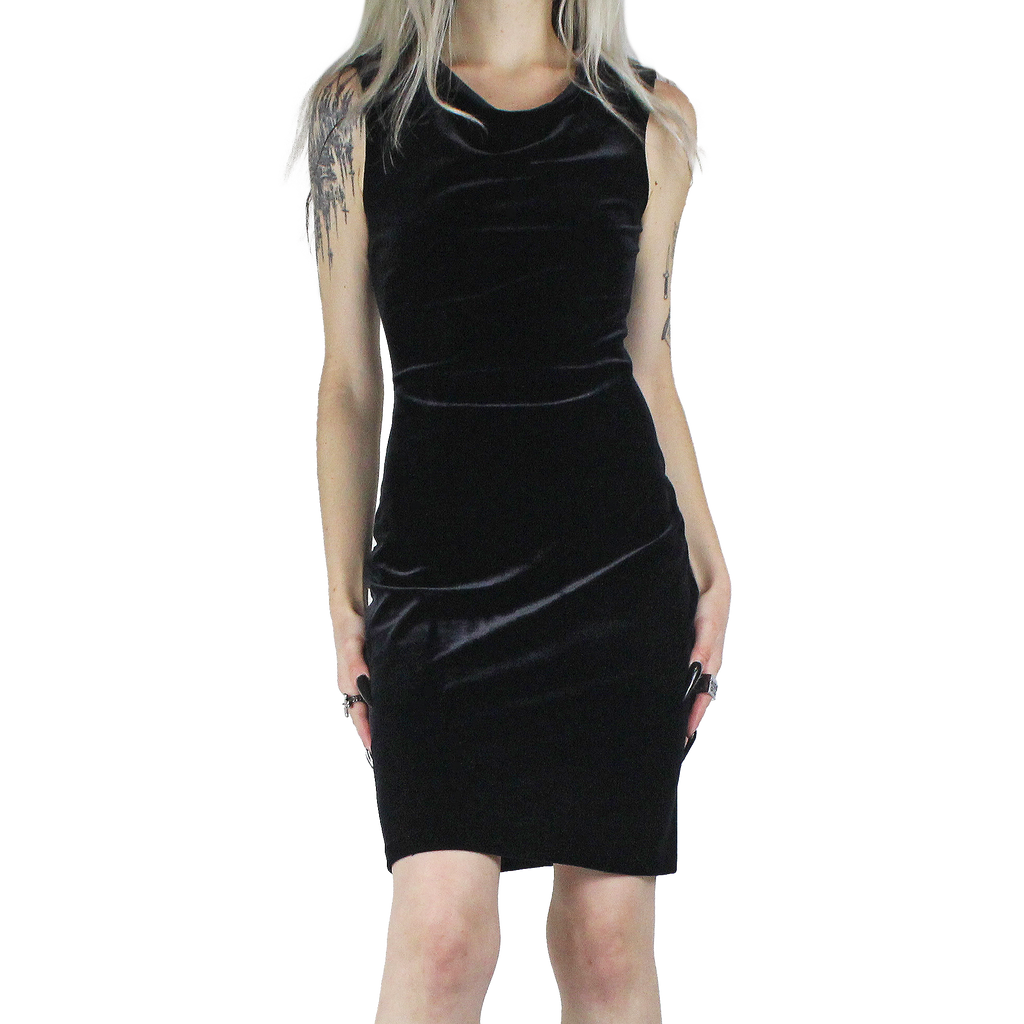 90s French Velvet Dress (XS/S)