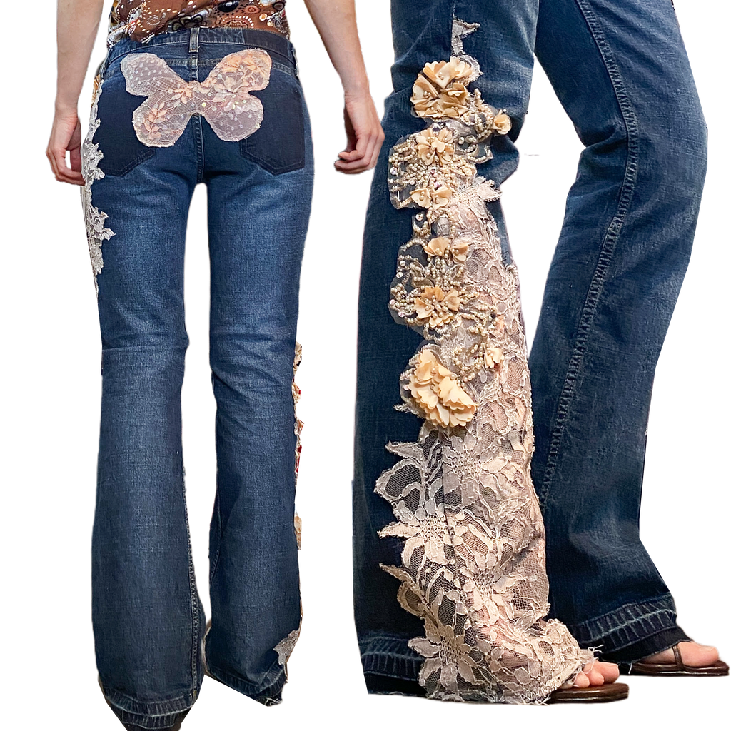 Embellished Lace Fairy Jeans (S)