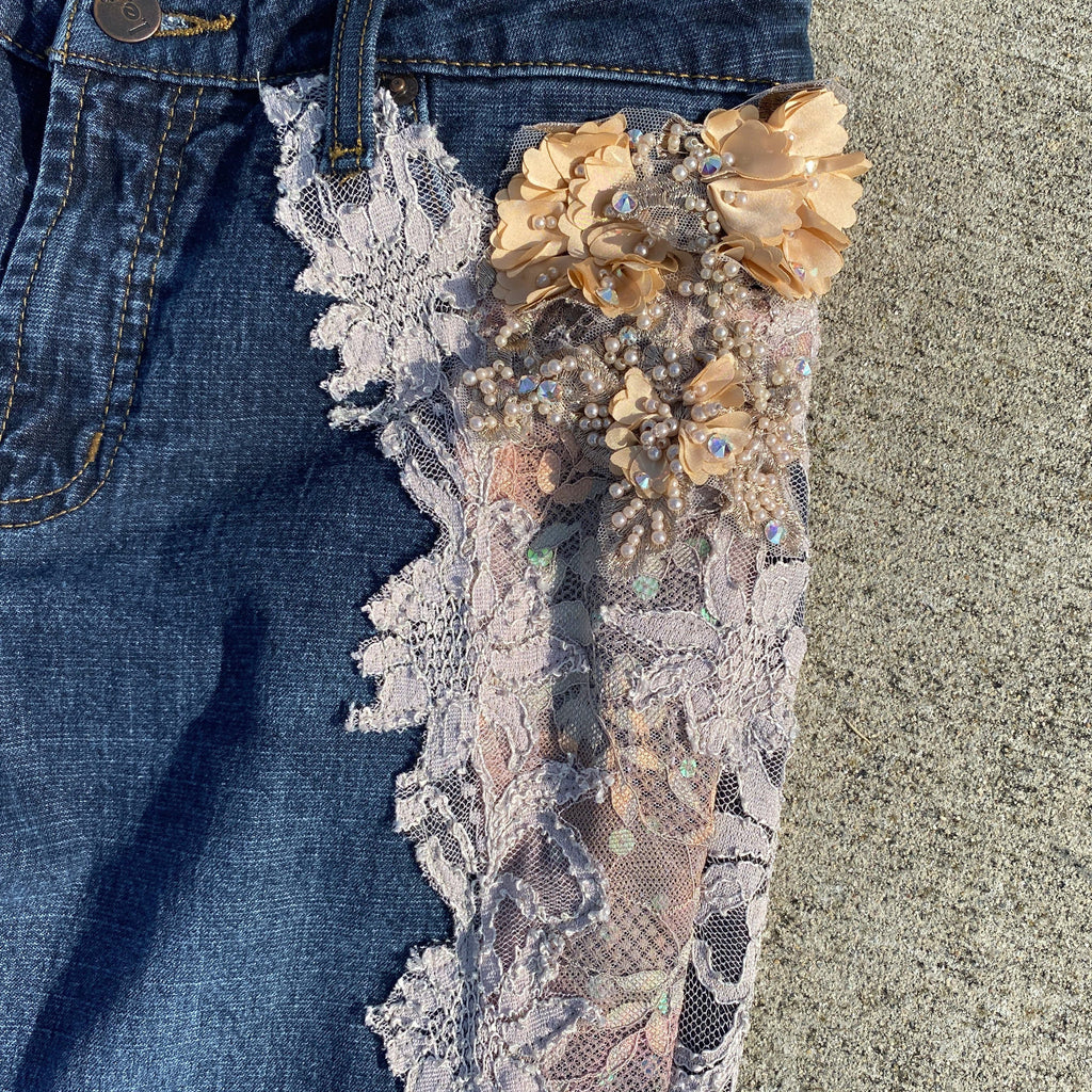 Embellished Lace Fairy Jeans (S)