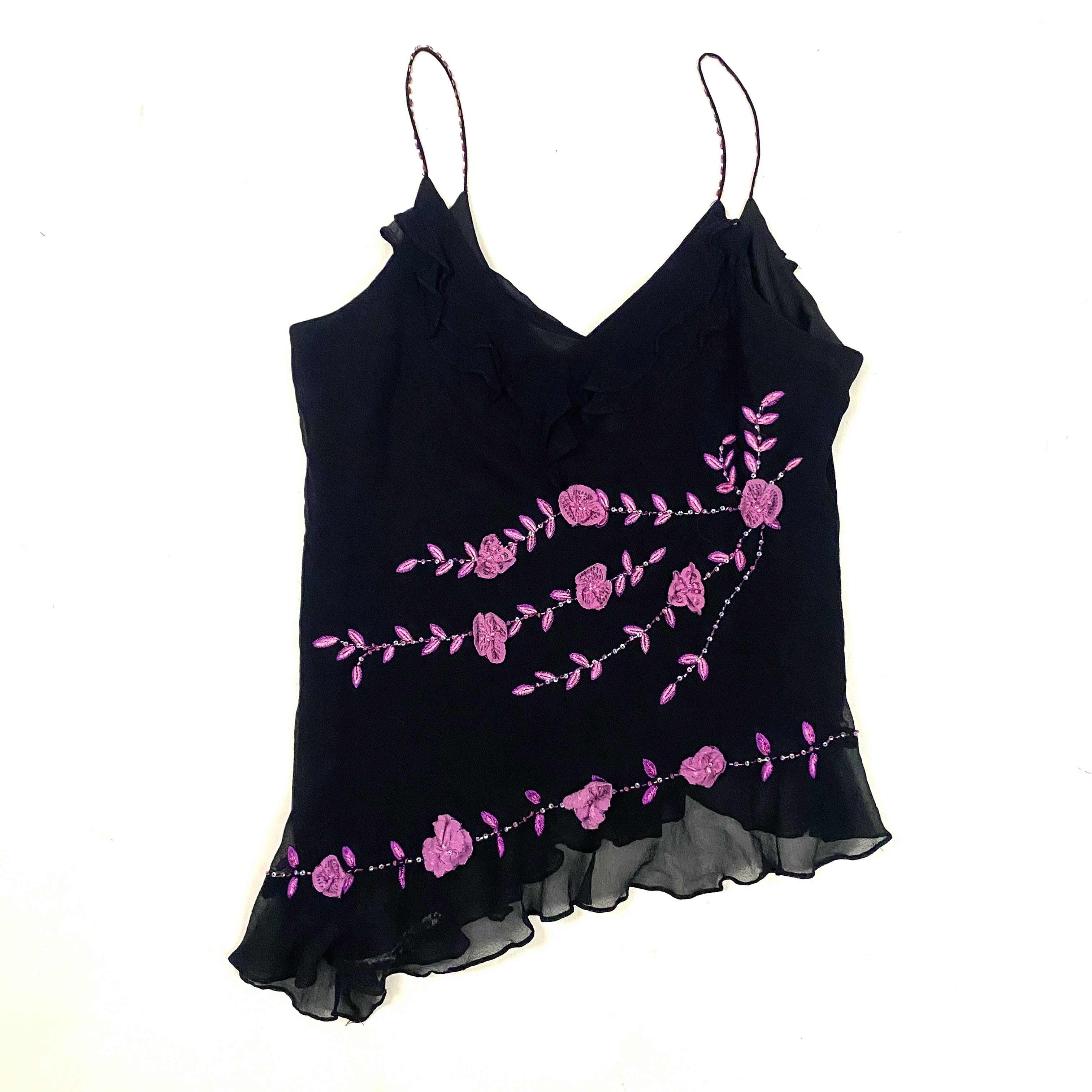 Silk Embellished Fairy Tank Top (M)