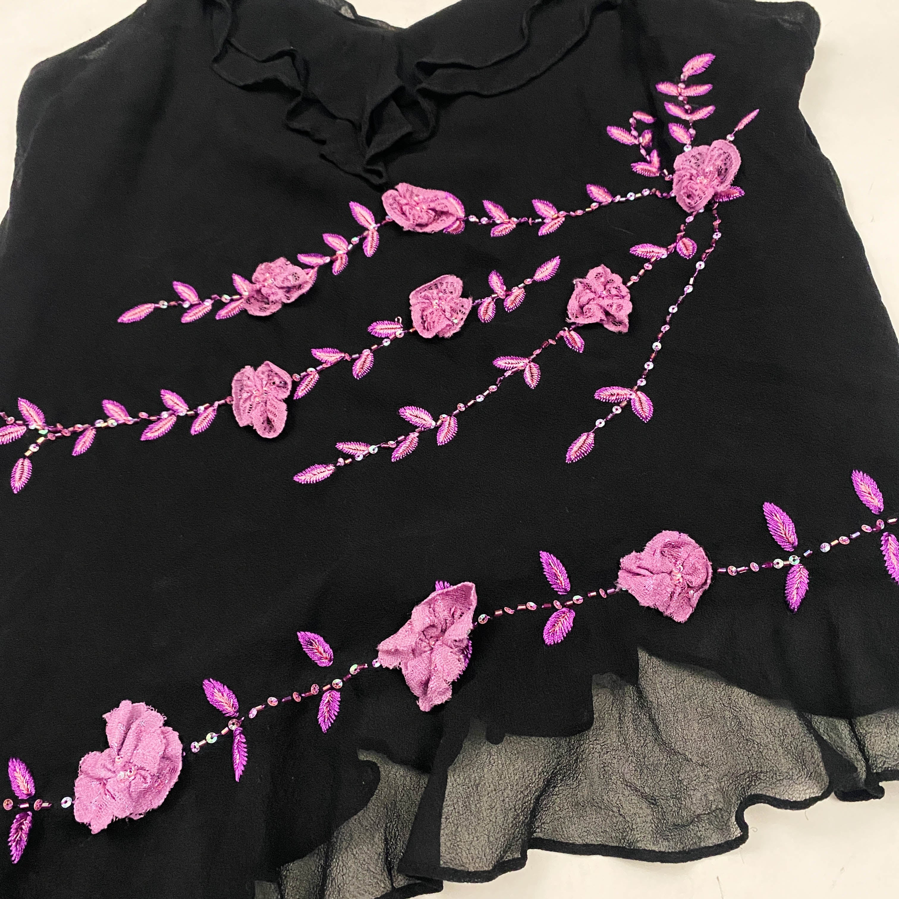 Silk Embellished Fairy Tank Top (M)