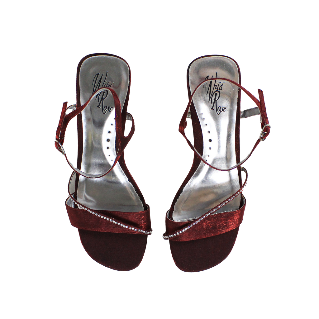 90s Shimmery Red Heels (US 8.5)