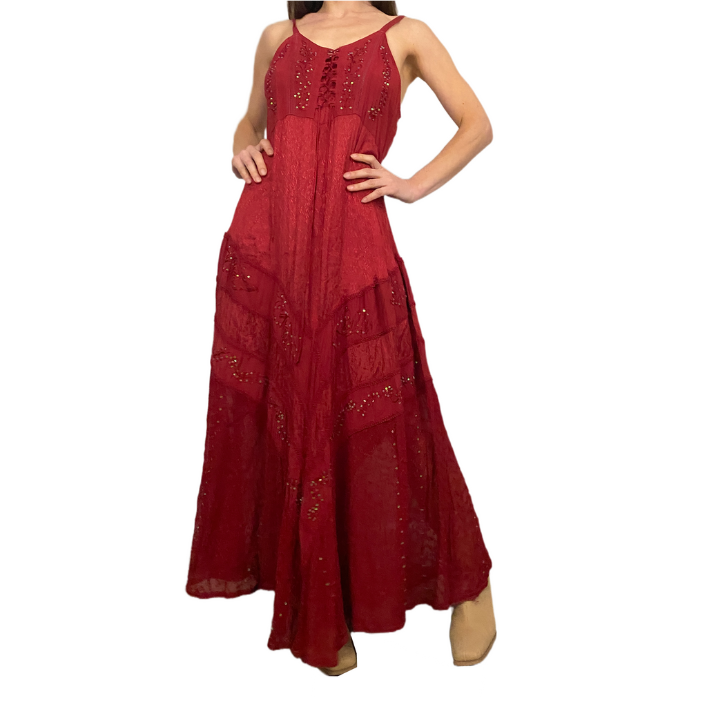 Crimson Embellished Fairy Dress (M/L)