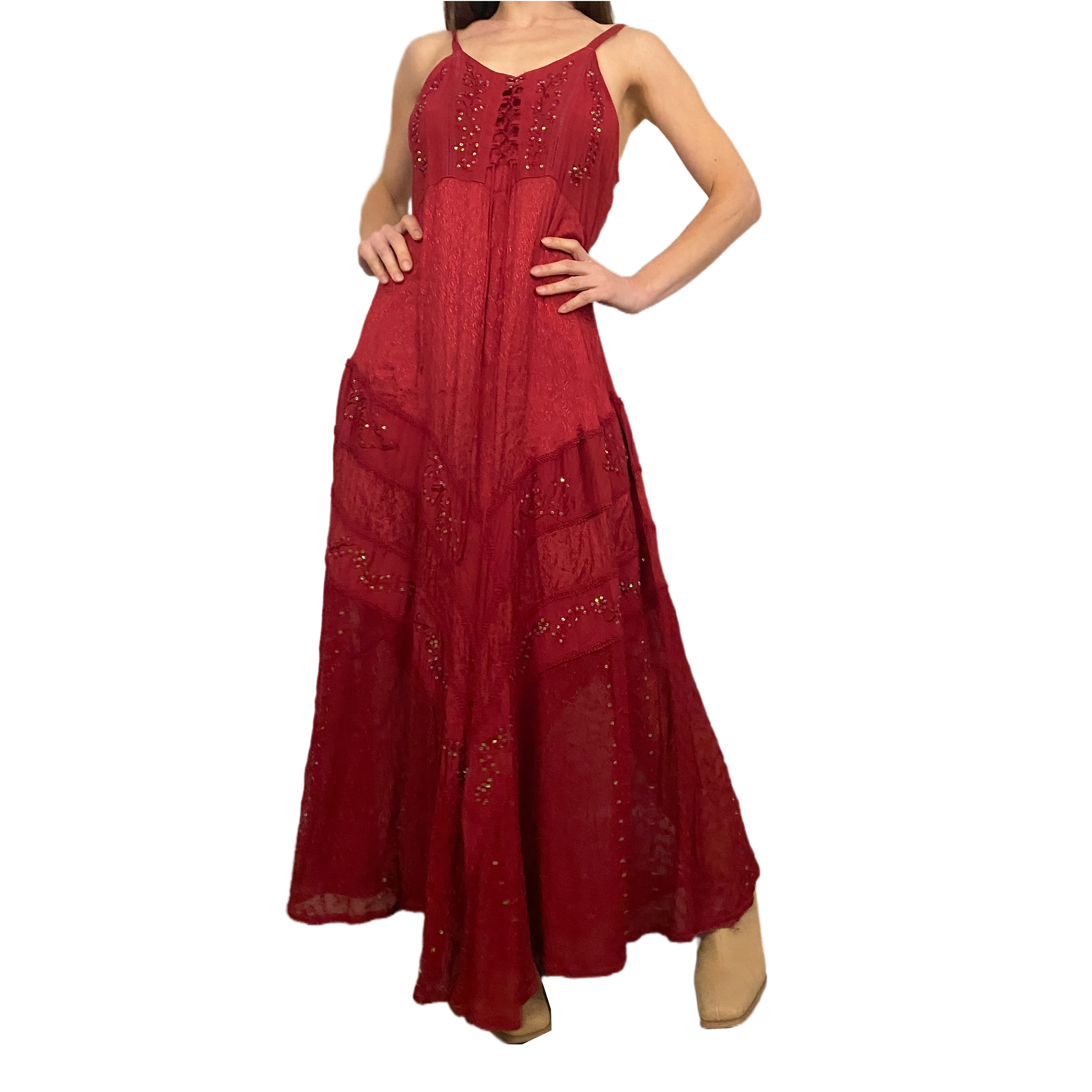 Crimson Embellished Fairy Dress (M/L)