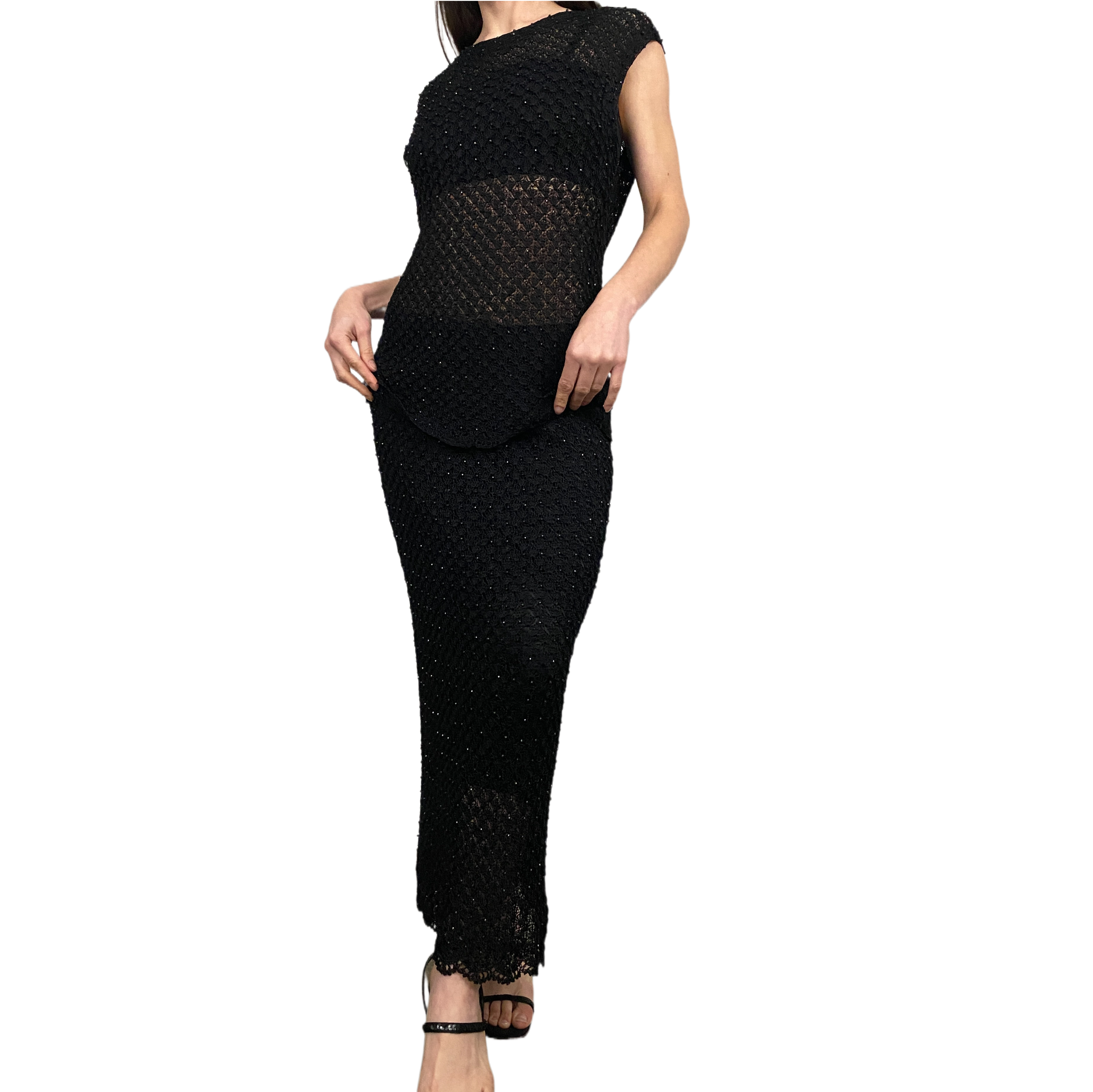 Crochet Embellished Skirt Set (M)