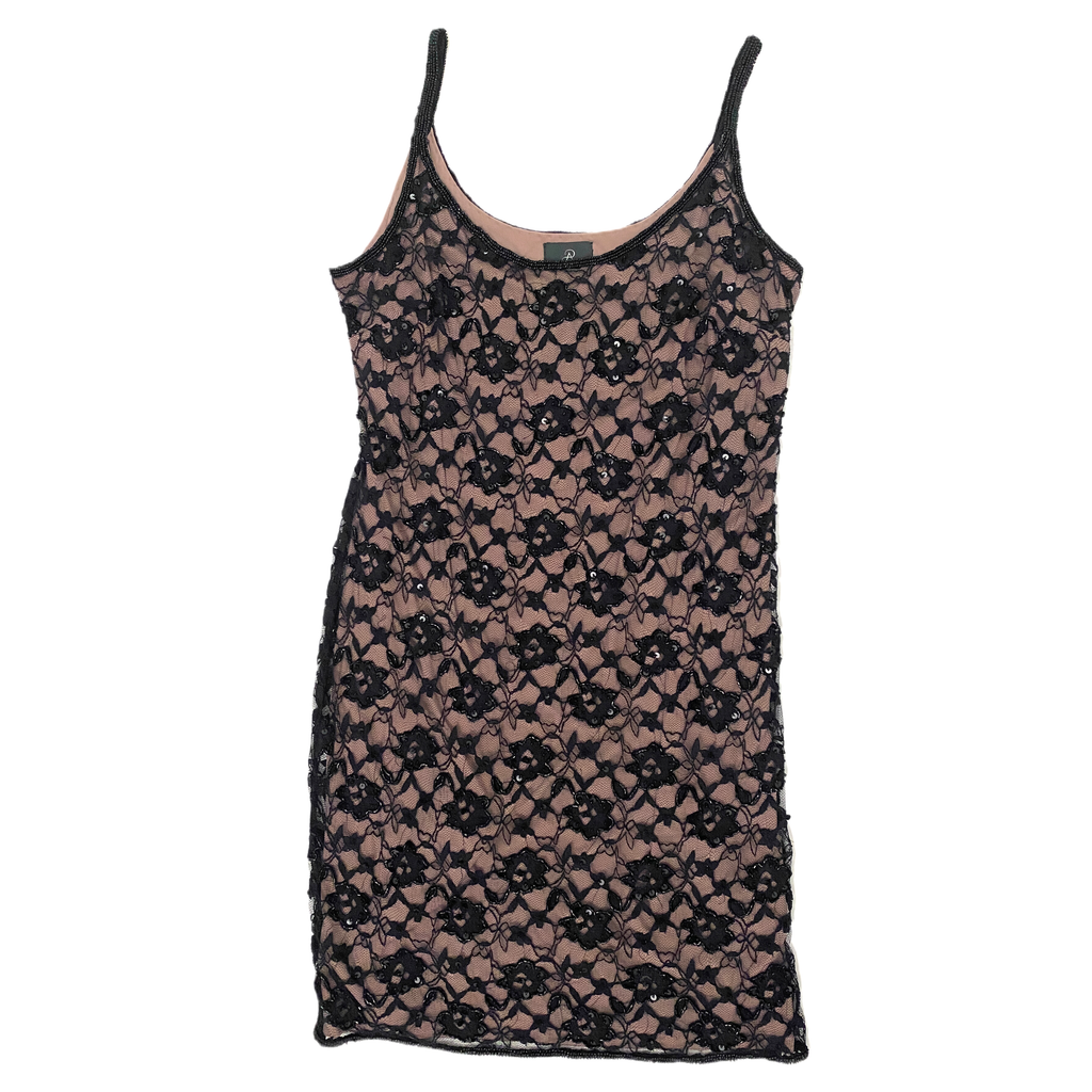 Beaded Lace Mini Dress (M)