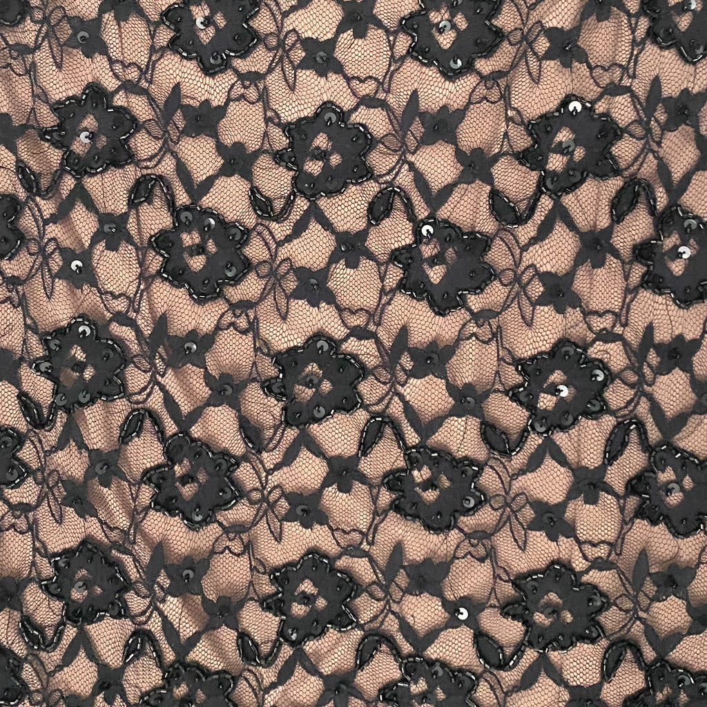 Beaded Lace Mini Dress (M)