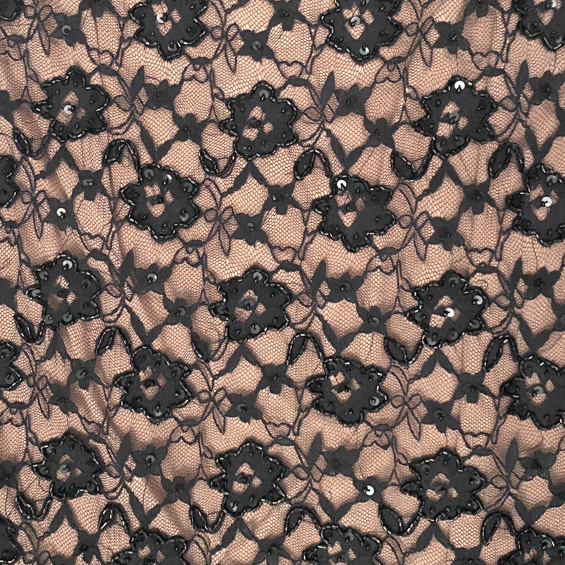 Beaded Lace Mini Dress (M)