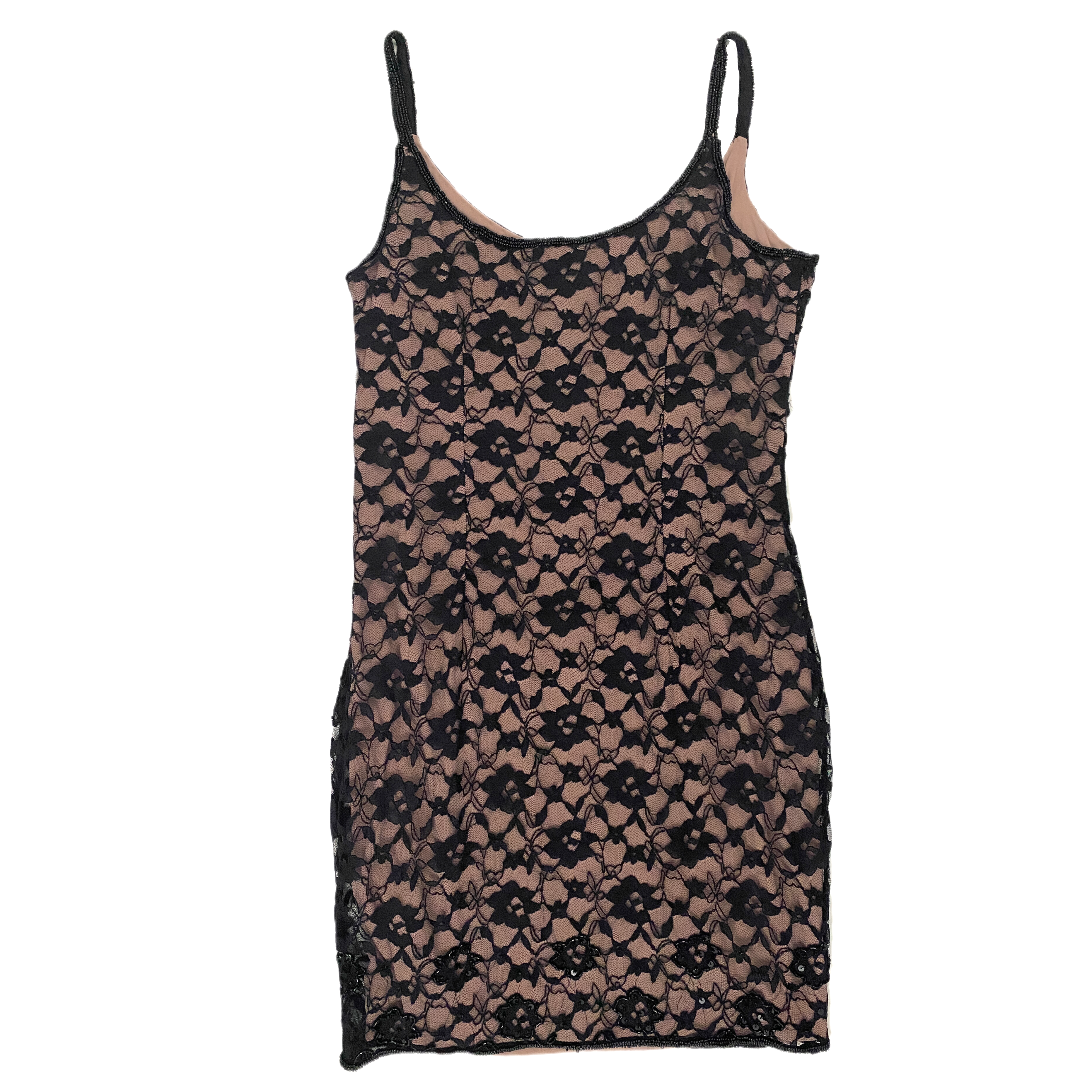 Beaded Lace Mini Dress (M)