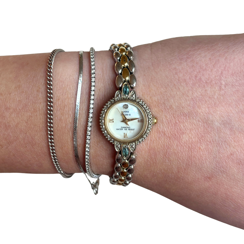 Baby Blue Diamond and Pearl Watch