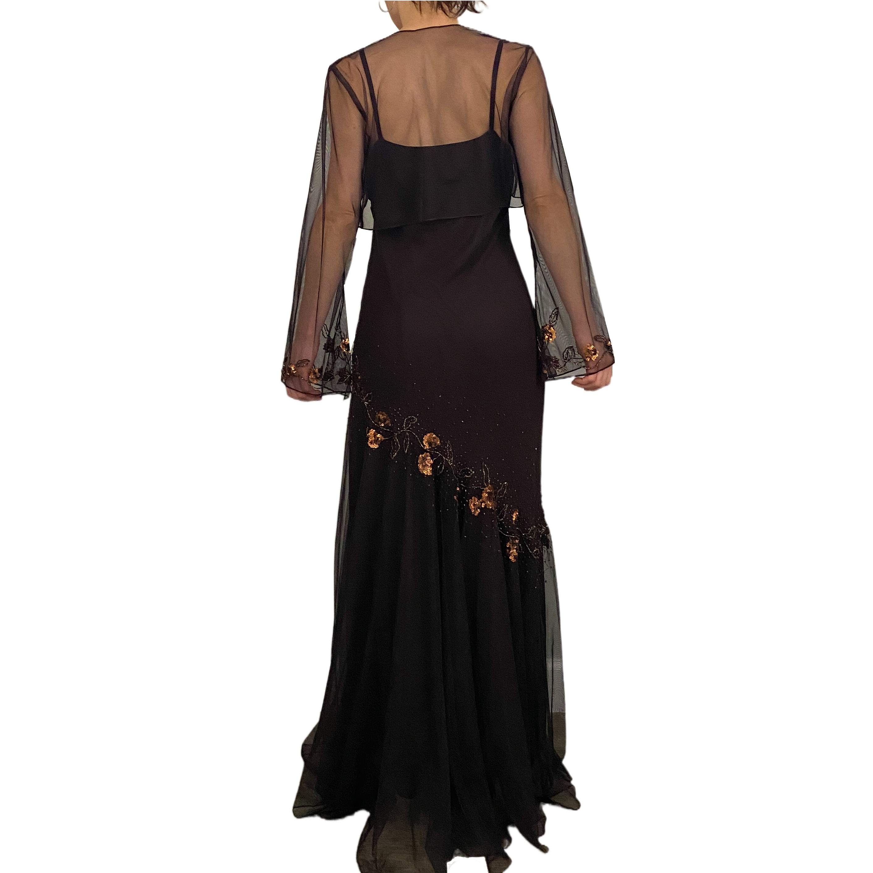 Embellished Silk Fairy Dress + Shrug (S/M)