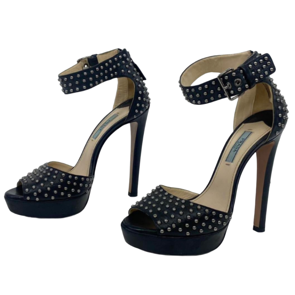 Prada 2000s Studded Pumps (7.5)