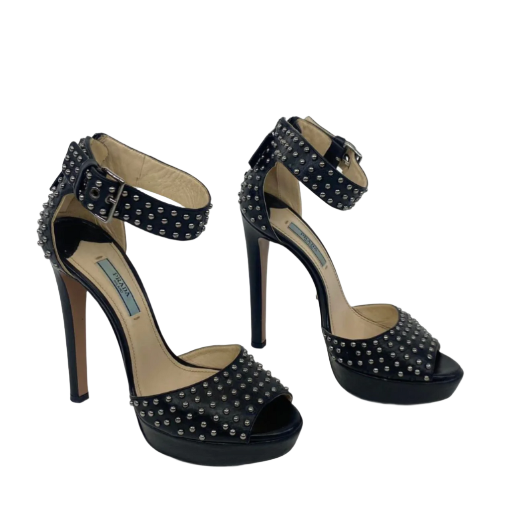 Prada 2000s Studded Pumps (7.5)