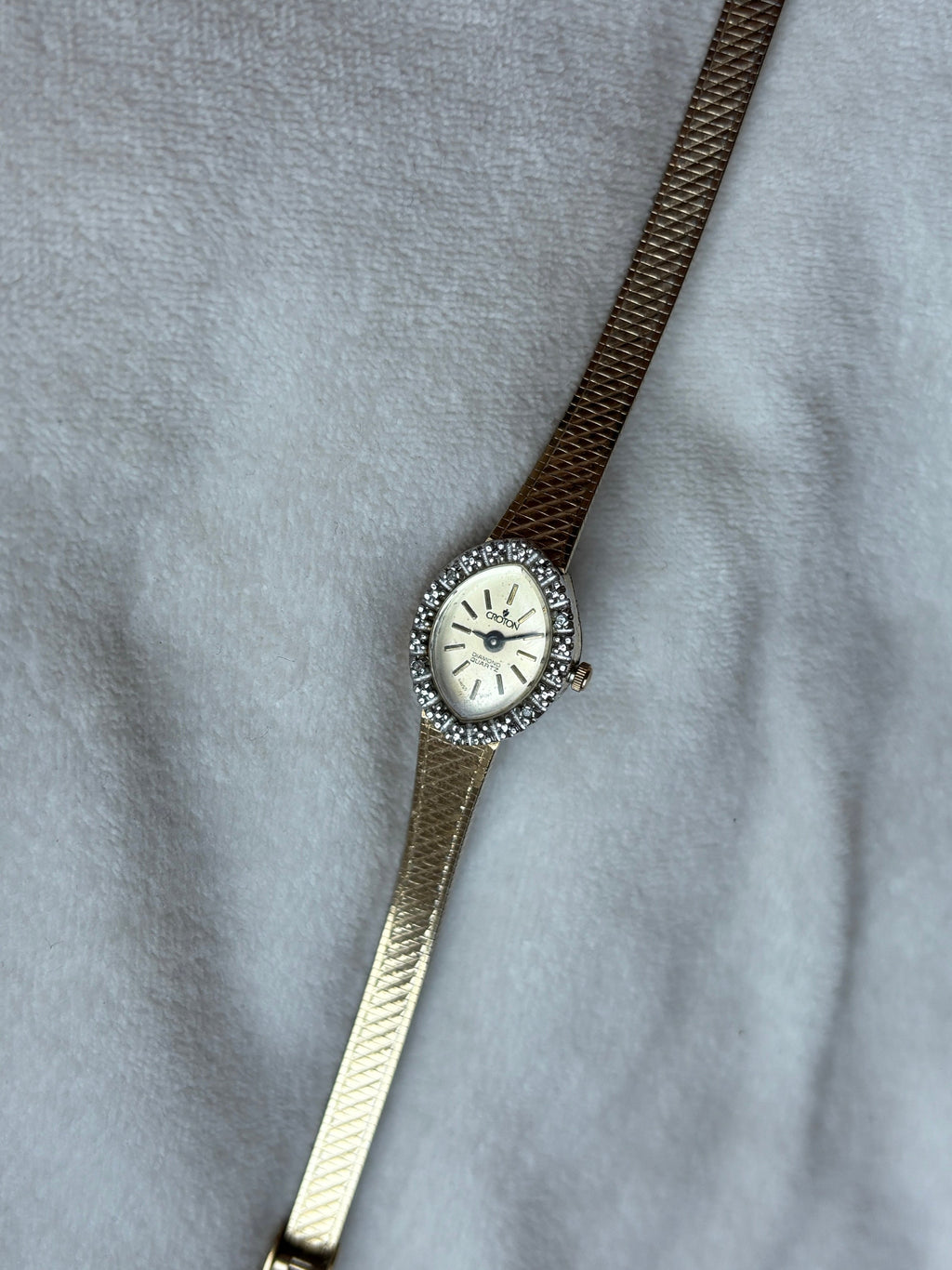 Vintage Genuine Diamond Bezel Watch