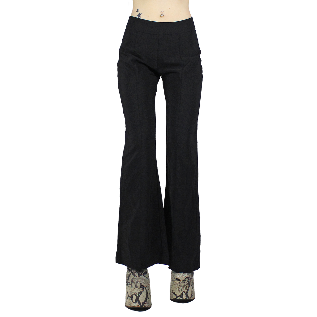 Y2K Slit Black Flares (S)
