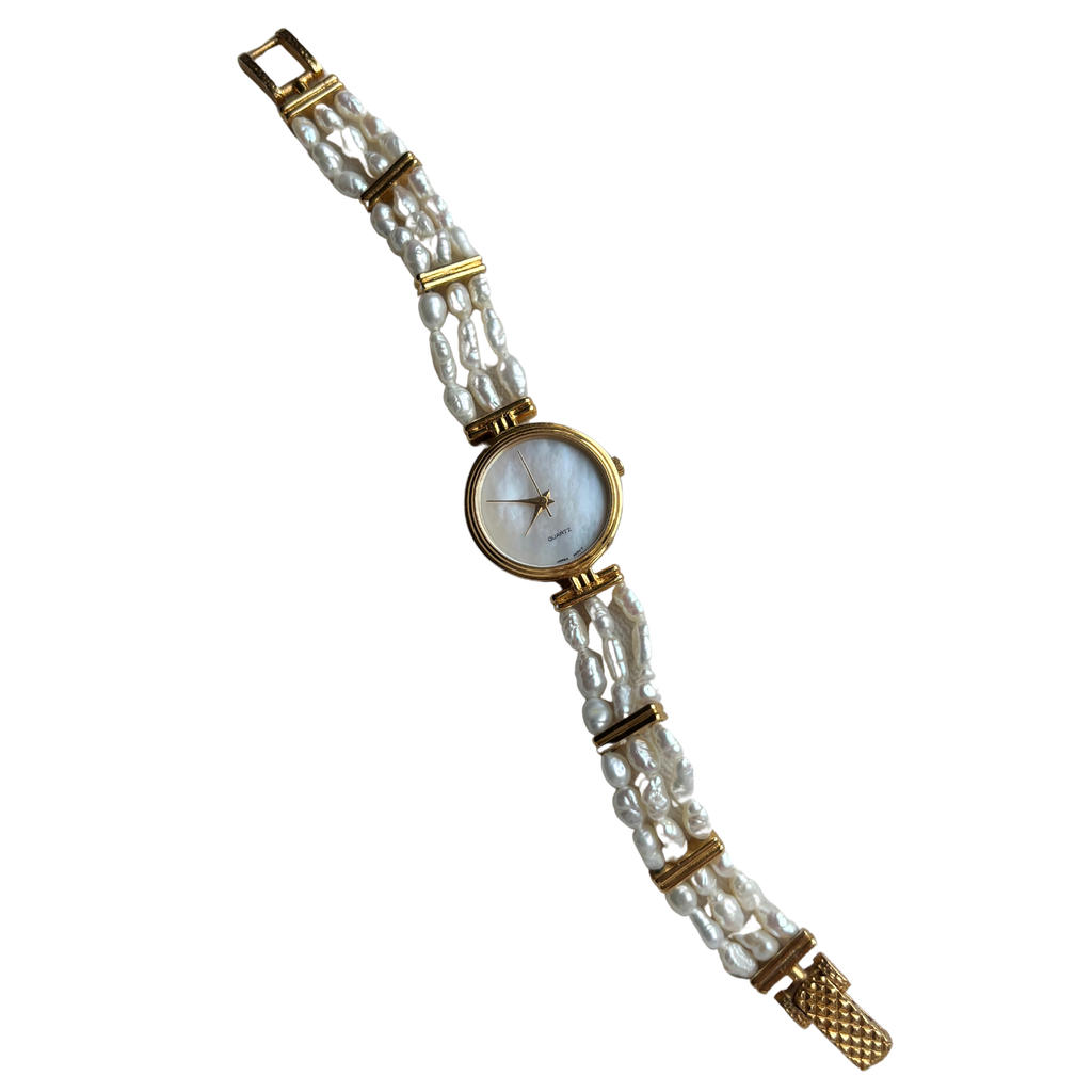 Gold Freshwater Pearl Watch