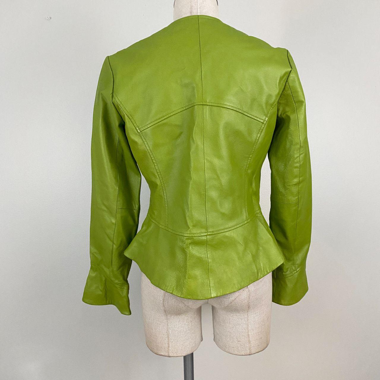 Lime Fitted Leather Jacket (M/L)