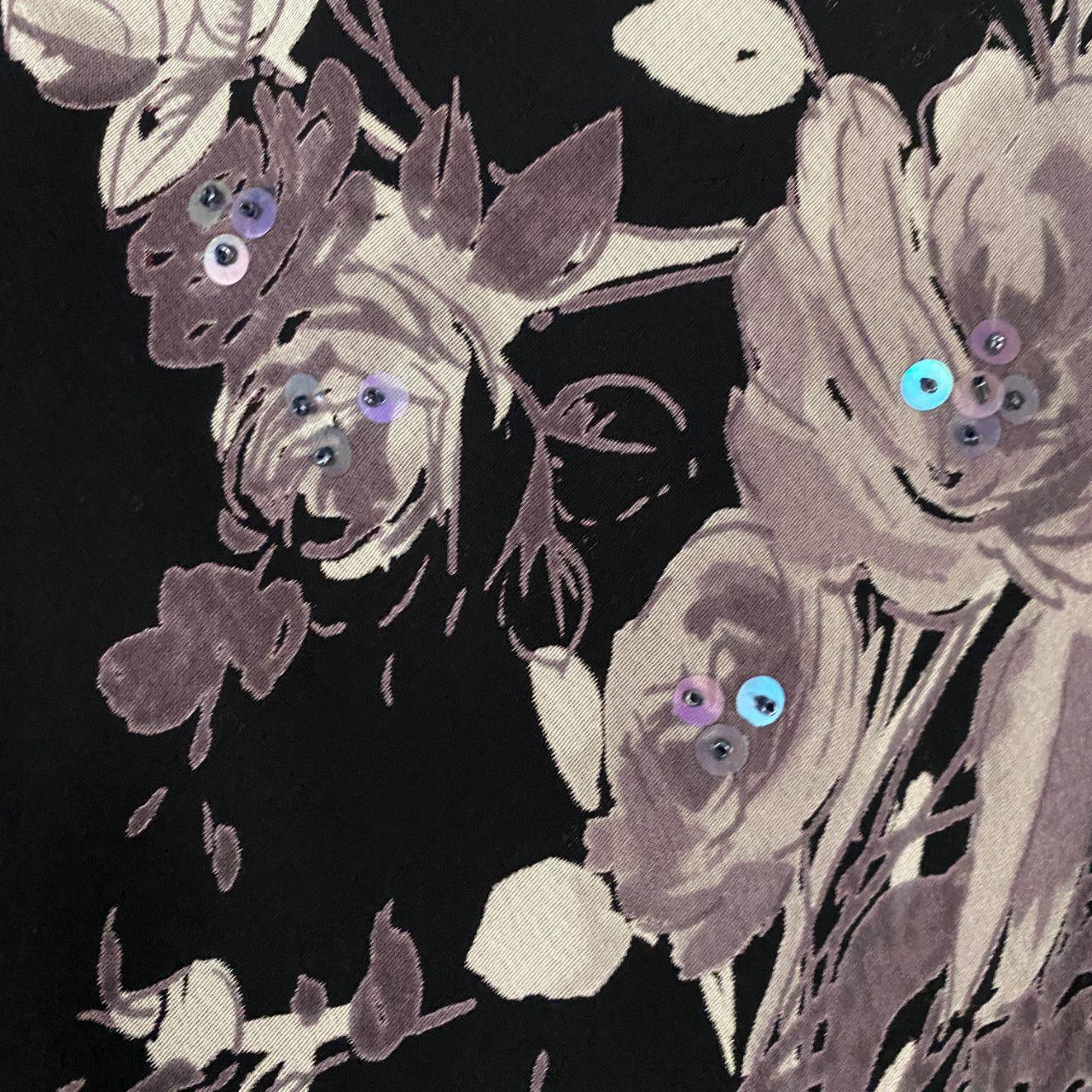 Floral Embellished Whimsy Maxi Skirt (L)