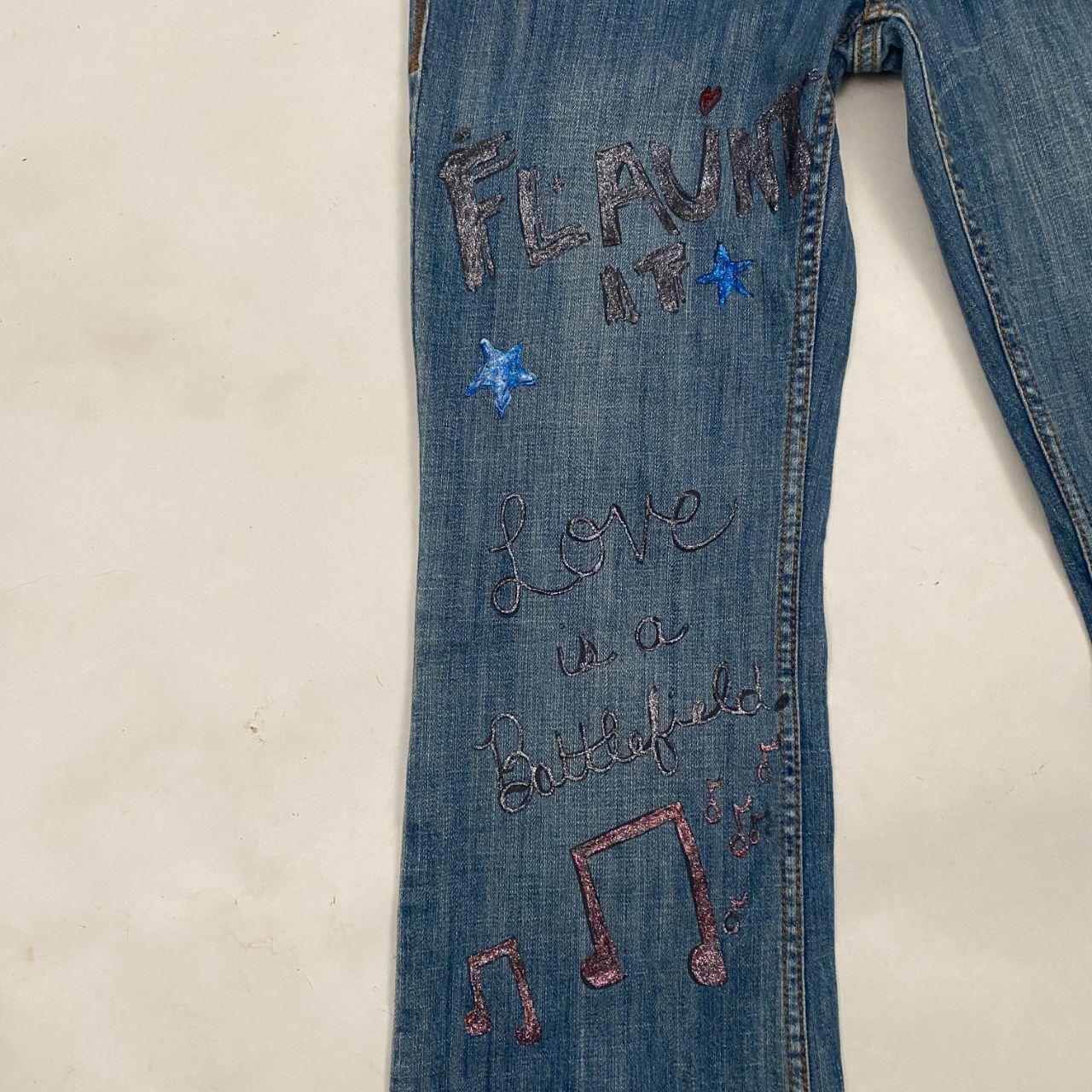 Graffiti Fleur De Lis Embellished Flares (M)