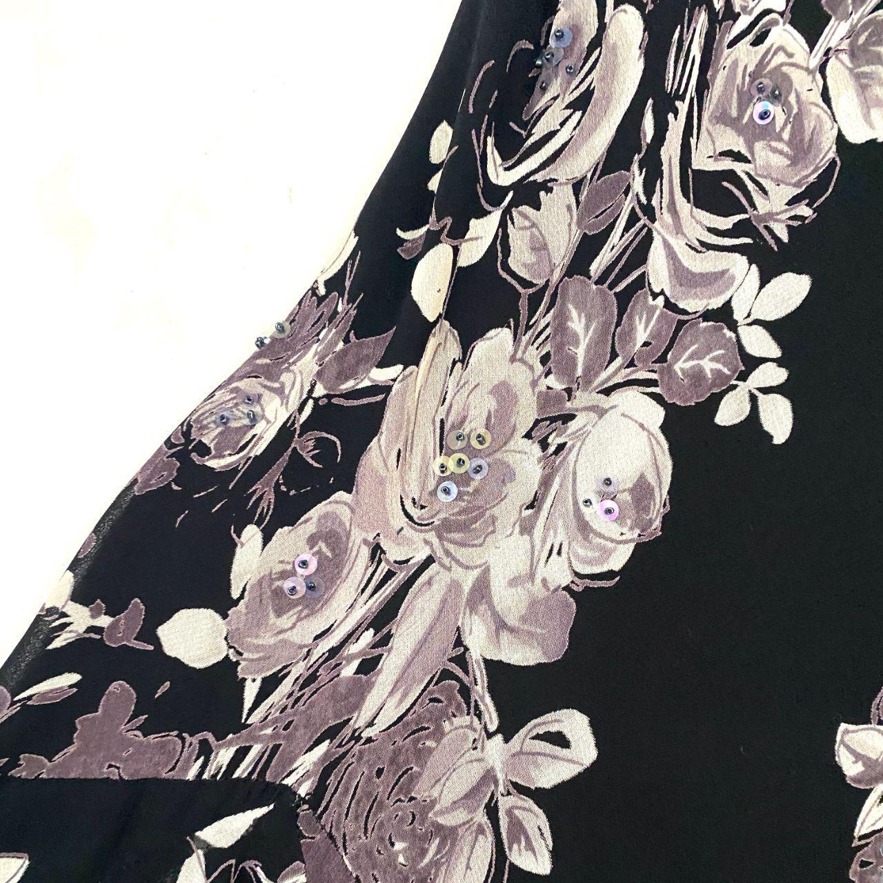 Floral Embellished Whimsy Maxi Skirt (L)