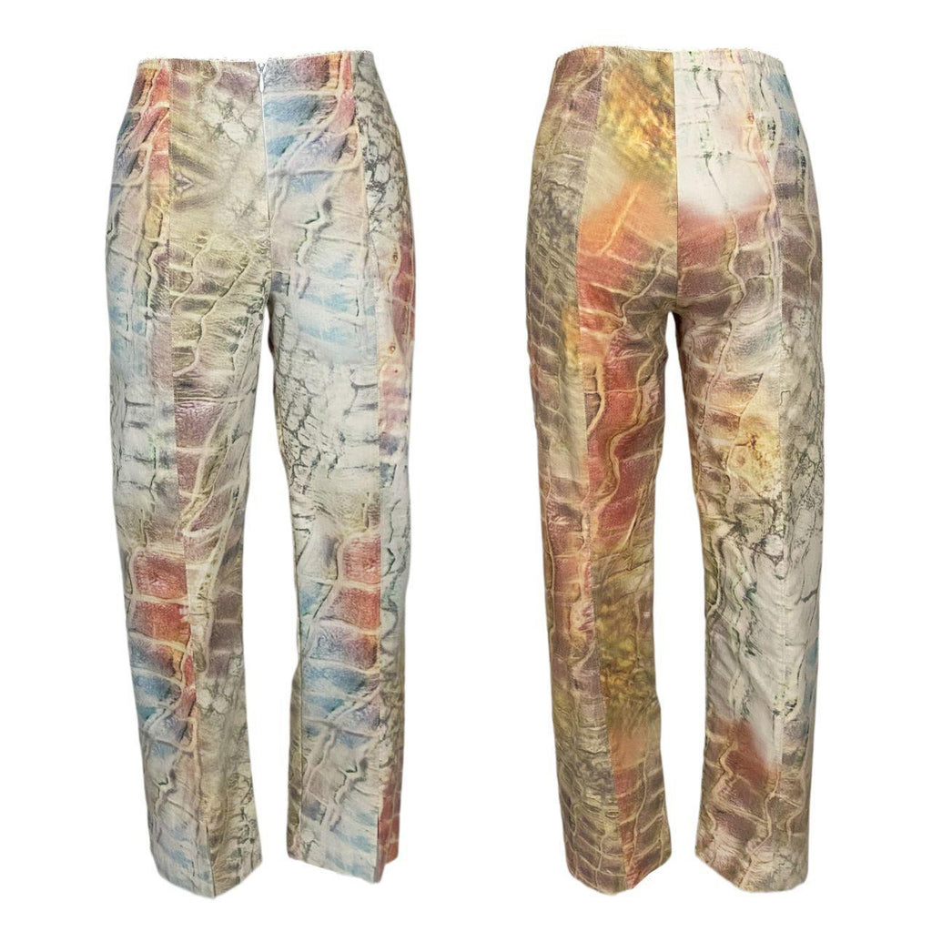 Y2K Funky Cropped Reptile Pants (S)