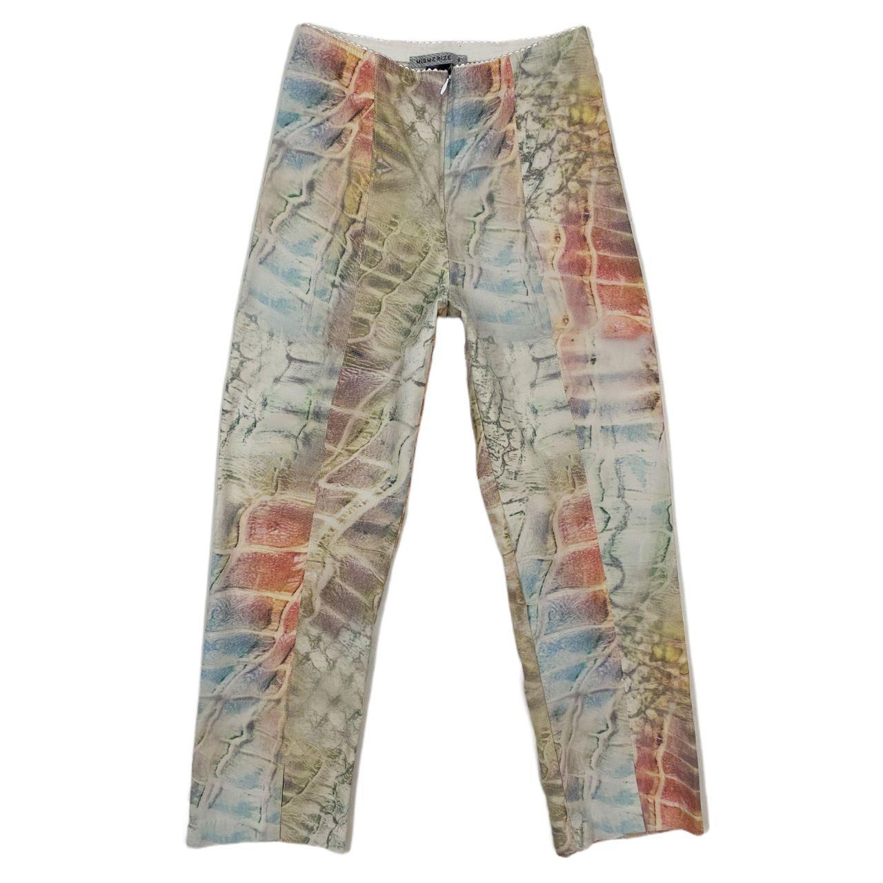 Y2K Funky Cropped Reptile Pants (S)