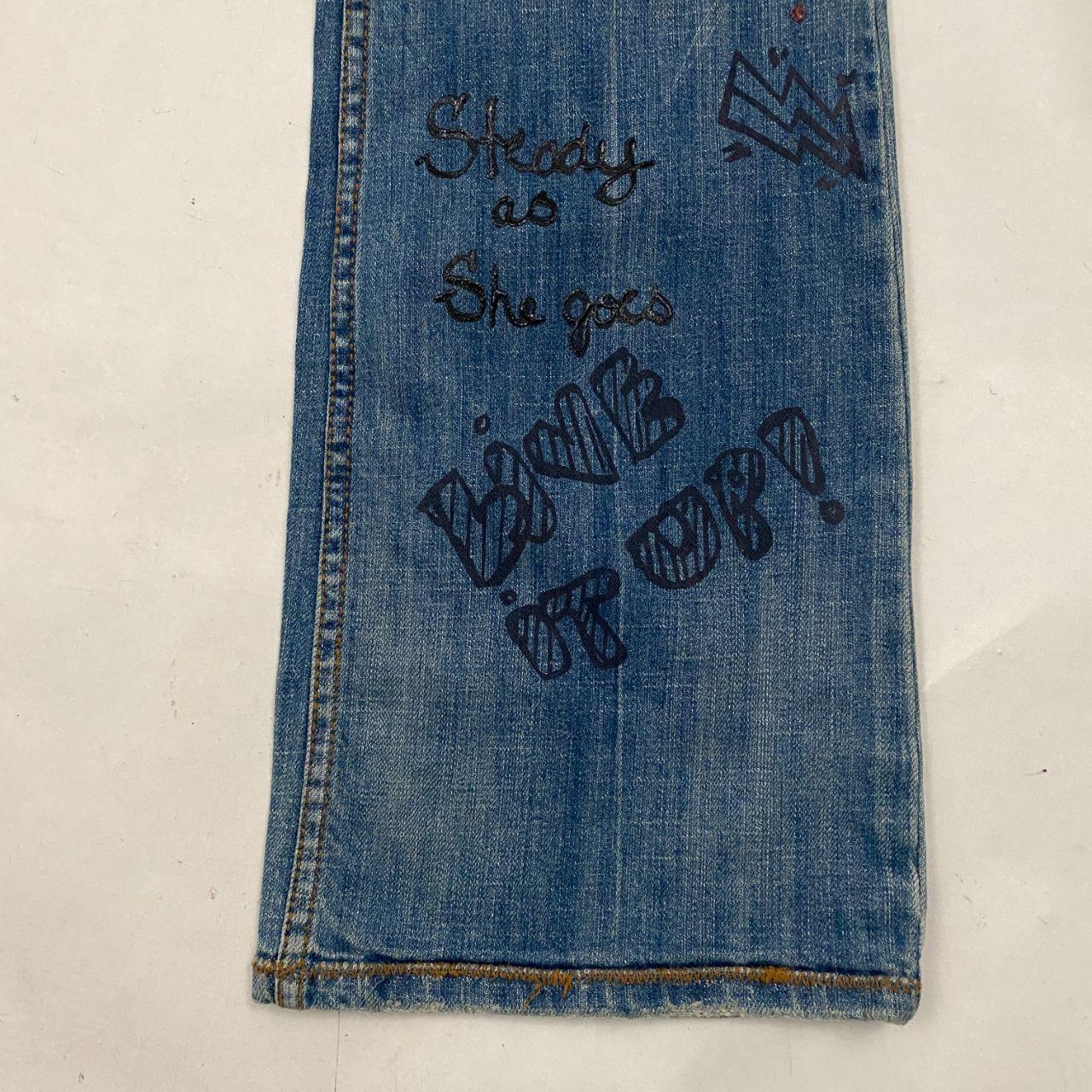 Graffiti Fleur De Lis Embellished Flares (M)