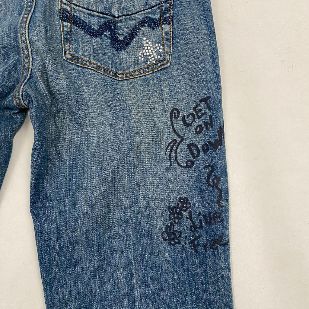 Graffiti Fleur De Lis Embellished Flares (M)