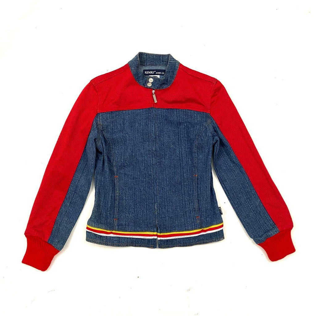 Y2K Sporty Denim Jacket (M)