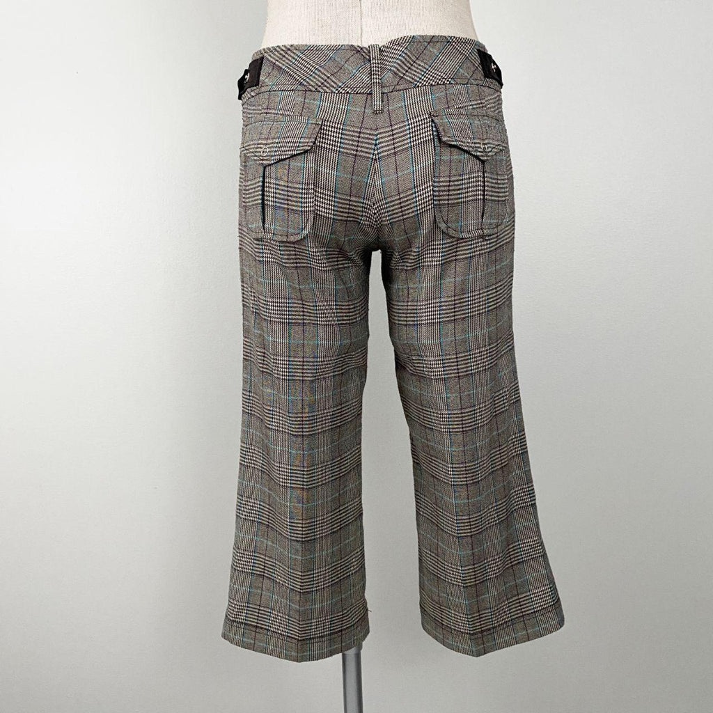 Guess Plaid Trouser Capris (S)