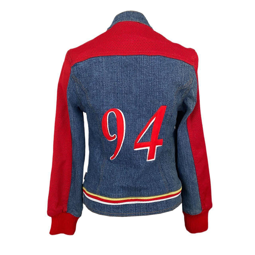 Y2K Sporty Denim Jacket (M)