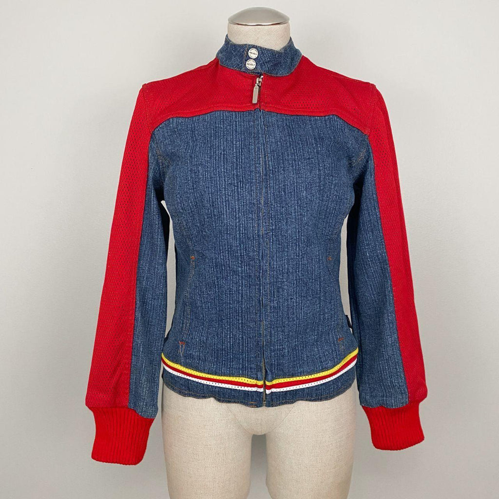 Y2K Sporty Denim Jacket (M)